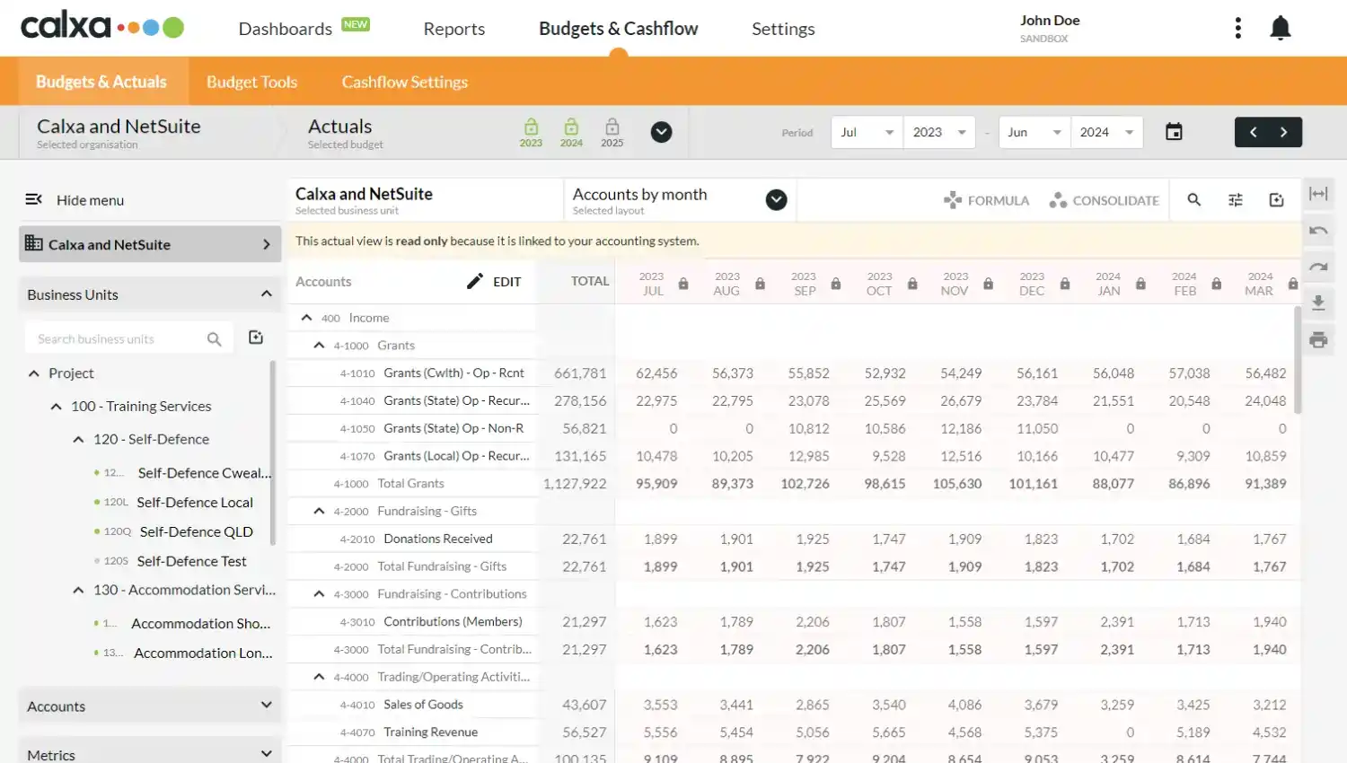 NetSuite Integration with Calxa: Enhancing Budgeting & Cashflow Forecasting