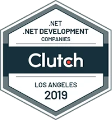 Badge for .NET Development Companies by Clutch, Los Angeles, 2019.