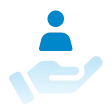 Pixelated image of a person in a blue hat rowing a boat on water with a cloud icon above.