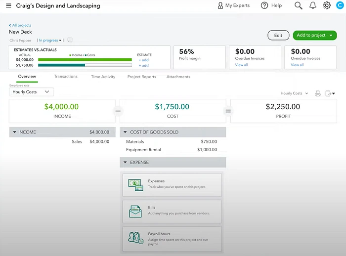 A-summry-view-of-project-profitability-cost-and-expenses-QuickBooks-online