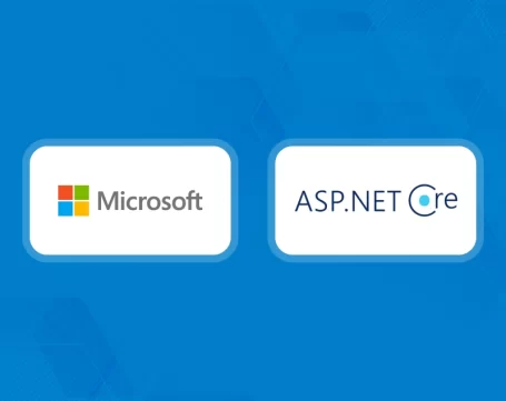 Presentation slide titled 'Advantage of ASP.NET Core Technology' featuring Microsoft and ASP.NET Core logos, highlighting the key benefits and strengths of using this powerful framework.