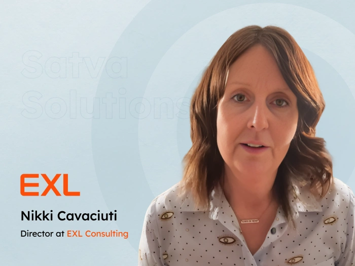 Nikki Cavaciuti, Director at EXL Consulting, in a professional testimonial for Satva Solutions.