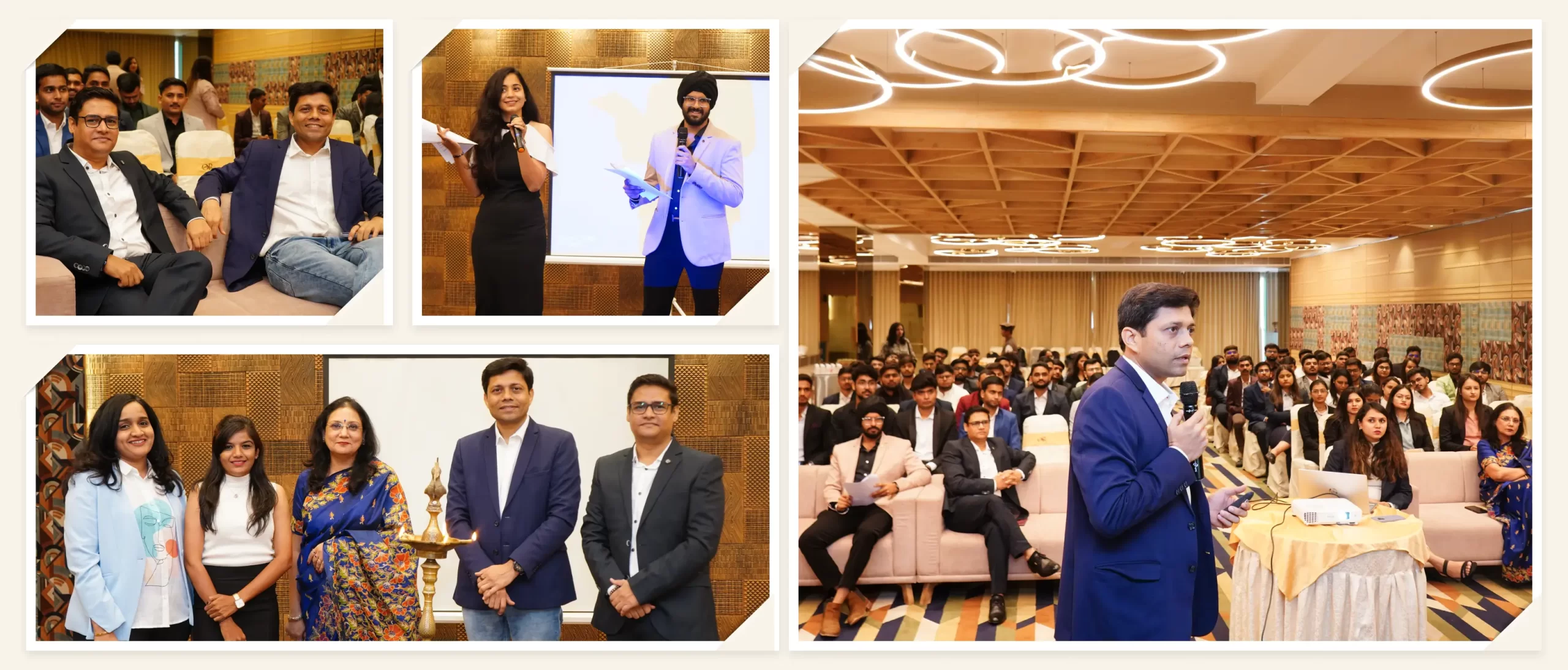 Team members enjoying annual function at Satva Solutions office.