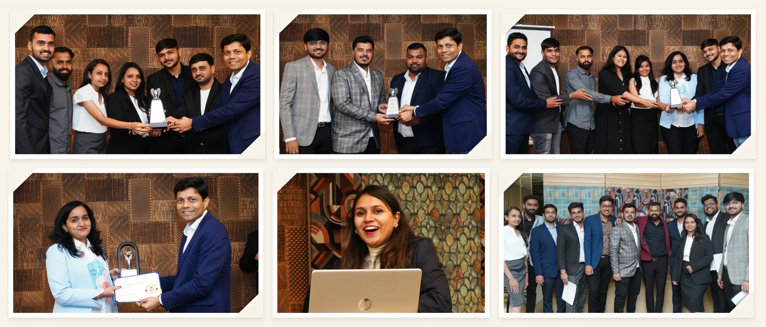 Team members enjoying annual function at Satva Solutions office.