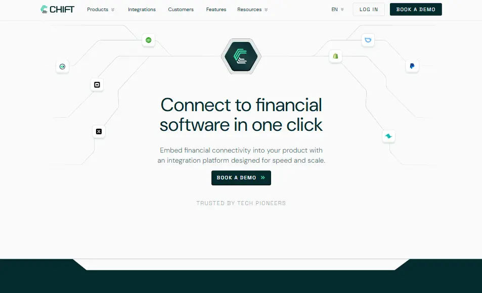Chift API platform offering unified integration for SMB software across accounting, CRM, and ecommerce systems with one connection