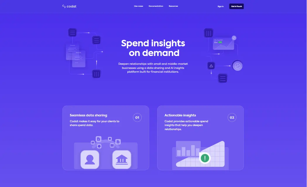 Codat API platform connecting small business financial data across accounting, banking, and commerce systems for real-time sync