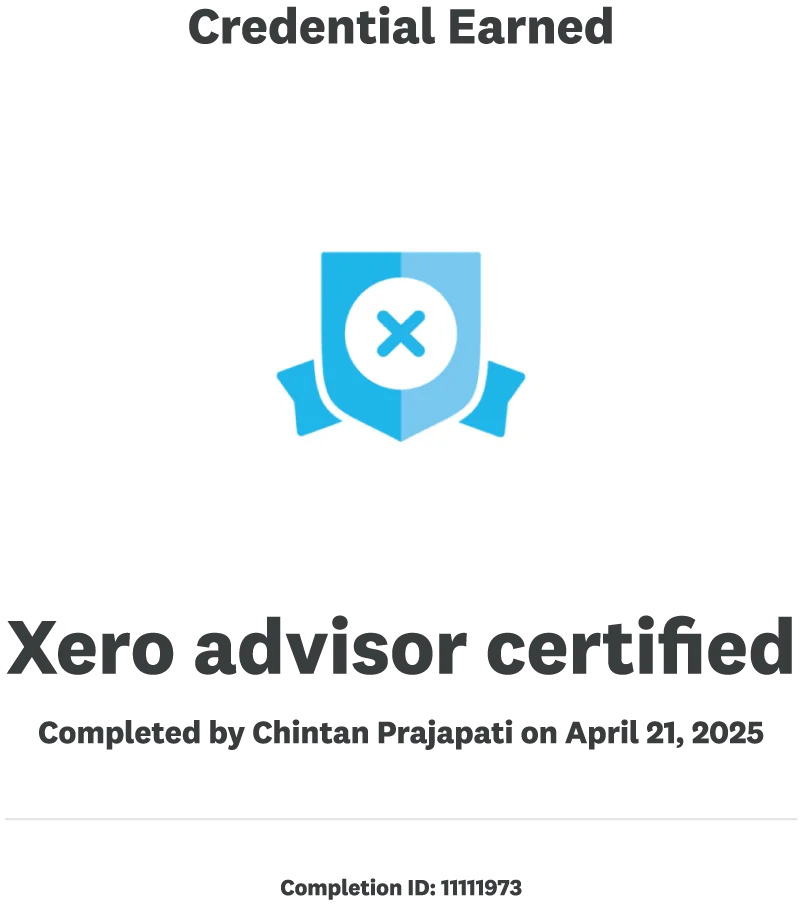 Xero advisor certified badge for accountants and bookkeepers using Xero accounting software