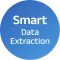 Smart data extraction icon representing automated AI-based document processing and intelligent data capture.