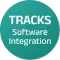 Tracks software integration icon representing seamless connection between business tools and automated workflows.