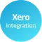 Xero integration icon representing seamless accounting software connectivity for automated data synchronization and reporting.