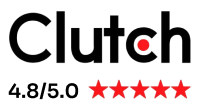 Clutch 5 star rating badge for top B2B software and integration service provider