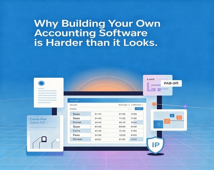 Why building your own accounting software is harder than it looks concept illustration