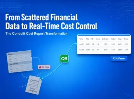 QuickBooks case study showing real-time cost control by transforming scattered financial data into automated reporting