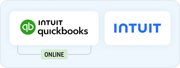 QuickBooks Online and Intuit logos representing cloud-based accounting software integration for business financial management